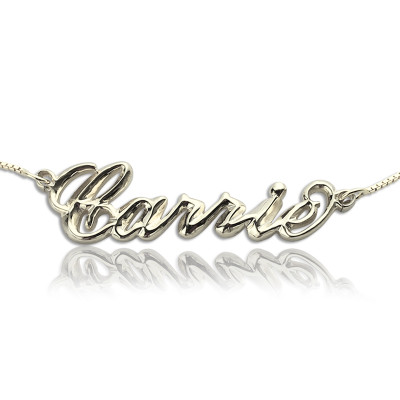 Personalised 3D Carrie Name Necklace Sterling Silver - The Name Jewellery™
