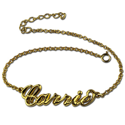 Custom Women's Name Bracelet 18ct Gold Plated - The Name Jewellery™