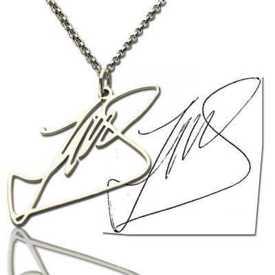 Custom Necklace with Your Own Signature Silver - The Name Jewellery™