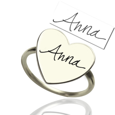Personalised Signature Ring Handwriting Sterling Silver - The Name Jewellery™