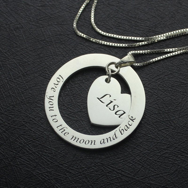 Custom Promise Necklace with Name  Phrase Sterling Silver - The Name Jewellery™