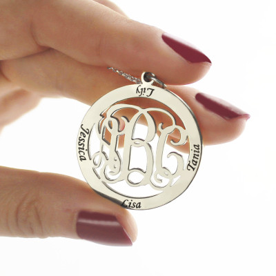 Personalised Monogram Name Necklace Sterling Silver - The Name Jewellery™