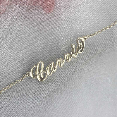 Sterling Silver Women's Name Bracelet  Carrie Style - The Name Jewellery™