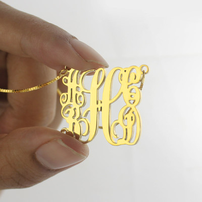 Gold Plated Family Monogram Necklace With 5 Initials - The Name Jewellery™