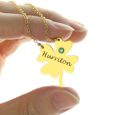 Good Luck Things - Clover Necklace 18ct Gold Plated - The Name Jewellery™