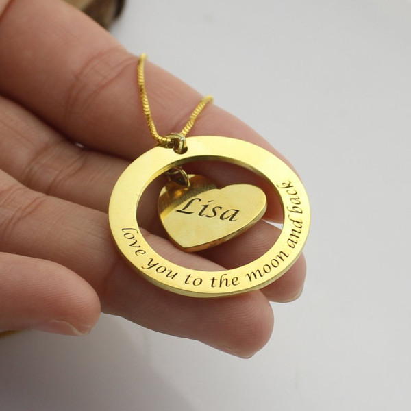 Custom Mom I Love You to the Moon and Back Necklace - The Name Jewellery™