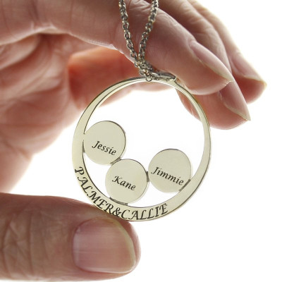 Personalised Family Name Pendant For Mom Silver - The Name Jewellery™