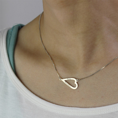 Love Jewellery Set- Open Heart Name Necklace  Bracelet - The Name Jewellery™