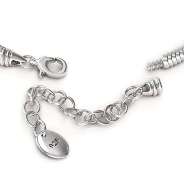 Personalised Silver Snake Bracelet with 1.5  Extender - The Name Jewellery™