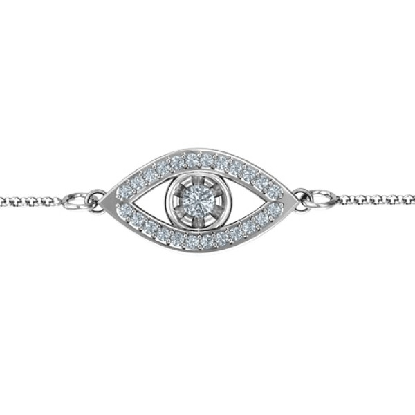 Personalised Evil Eye Bracelet with Accents - The Name Jewellery™