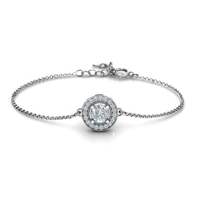 Personalised Halo and Accents Bracelet - The Name Jewellery™
