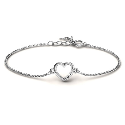 Personalised Heart 'Ahava' Bracelet - The Name Jewellery™