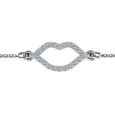 Personalised Lustrous Lips Bracelet - The Name Jewellery™