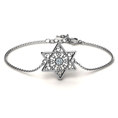 Personalised Star of David with Filigree Bracelet - The Name Jewellery™