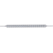 Sterling Silver Beaming Bar CZ Bracelet: Handcrafted Elegance & Everyday Sparkle