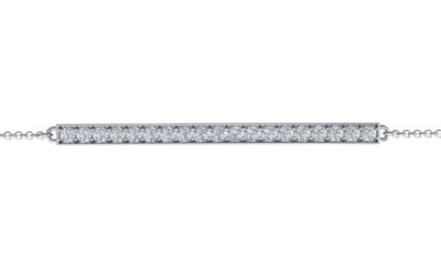 Sterling Silver Beaming Bar CZ Bracelet: Handcrafted Elegance & Everyday Sparkle