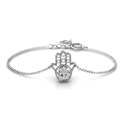Personalised Upright Hamsa Bracelet - The Name Jewellery™