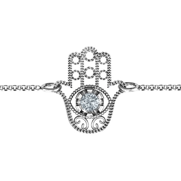 Personalised Upright Hamsa Bracelet - The Name Jewellery™