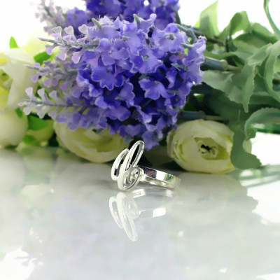 Personalised Carrie Initial Letter Ring Sterling Silver - The Name Jewellery™