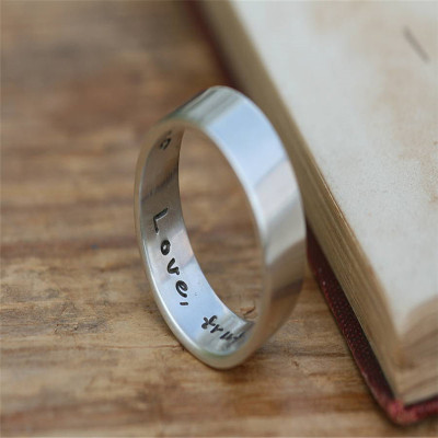 Pure And Simple Personalised Mens Ring - The Name Jewellery™