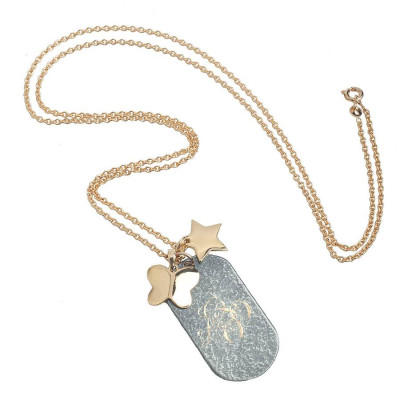 Personalised Oxydised Military Tag Necklace - The Name Jewellery™