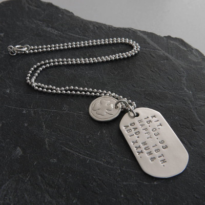 Personalised Solid Silver Identity Dog Tags - The Name Jewellery™