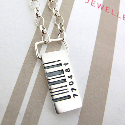 Barcode Tag Pendant - The Name Jewellery™