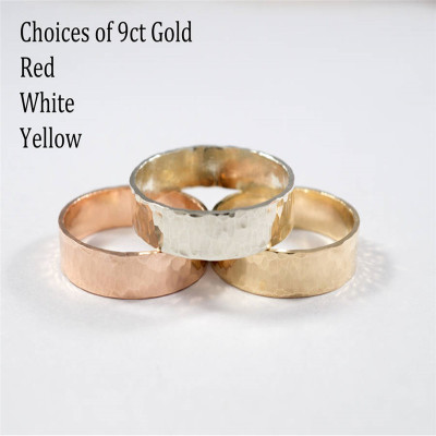 Bark Effect Rings In 18ct Yellow Gold - The Name Jewellery™