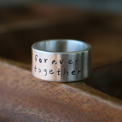 Personalised Between Us Mens Silver Ring - The Name Jewellery™