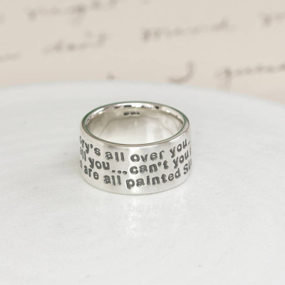 Personalised Sterling Silver Message Ring - The Name Jewellery™