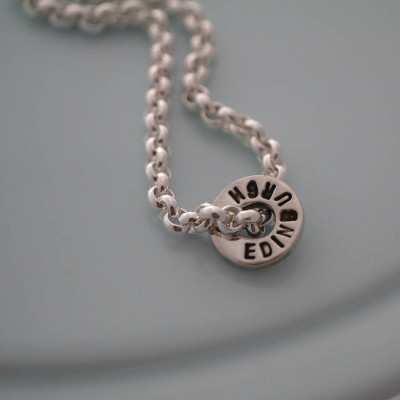Chunky Silver Washer Necklace - The Name Jewellery™