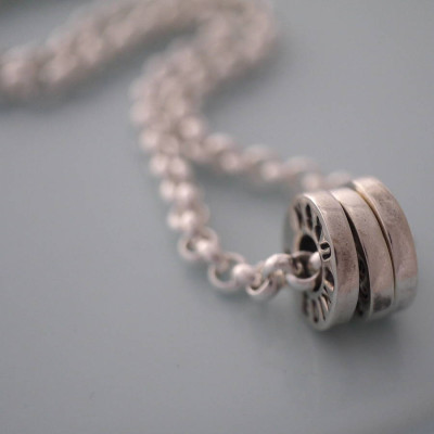 Chunky Silver Washer Necklace - The Name Jewellery™