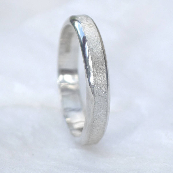 Diamond Cut Textured Sterling Silver Ring - The Name Jewellery™