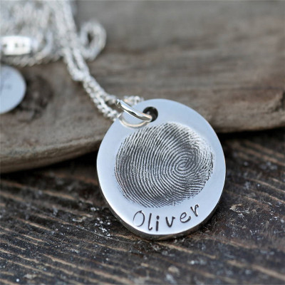 Fingerprint Coin Mens Chain - The Name Jewellery™
