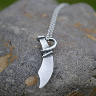 Handmade Silver Pirate Cutlass Necklace - The Name Jewellery™