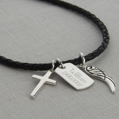 Boys Personalised Karma Dog Tag Necklace - The Name Jewellery™