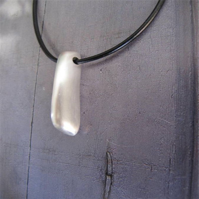 Long Heavy Silver Pendant - The Name Jewellery™