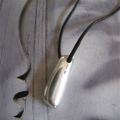 Long Heavy Silver Pendant - The Name Jewellery™