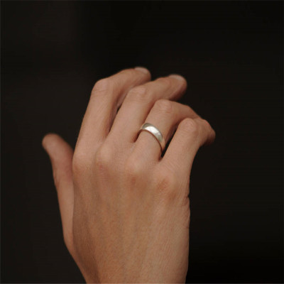 Mans Silver Wedding Band - The Name Jewellery™
