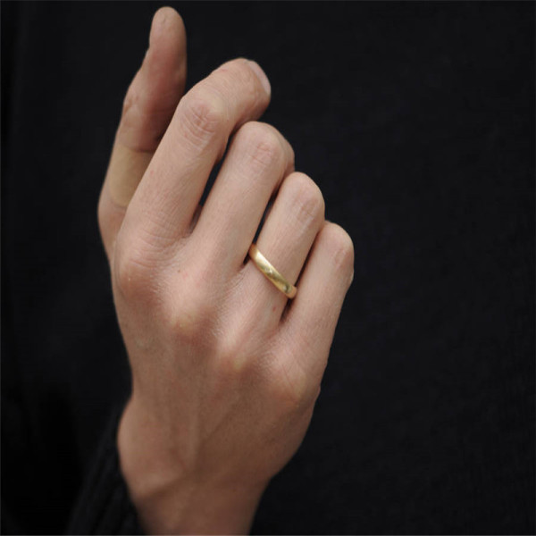 Mans Gold Wedding Band - The Name Jewellery™