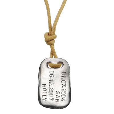 Mens Personalised Tablet Necklace - The Name Jewellery™