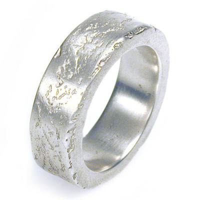 Medium Silver Concrete Ring - The Name Jewellery™