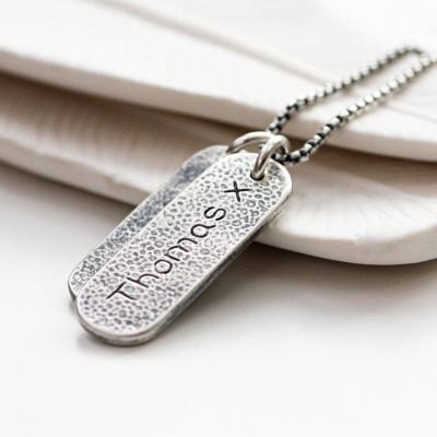 Mens Footprint Trio Tag Necklace - The Name Jewellery™