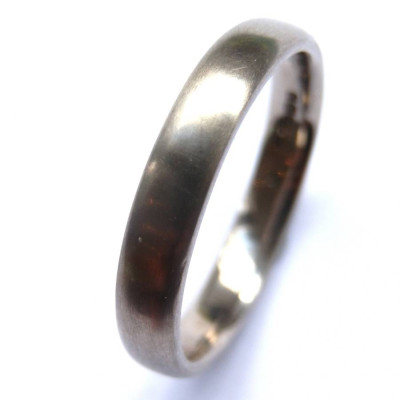 Mens 18ct White Gold Wedding Ring - The Name Jewellery™