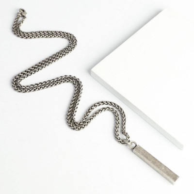 Mens Metal Bar Necklace - The Name Jewellery™