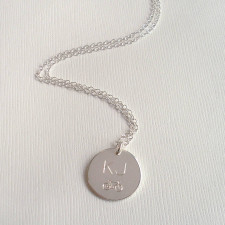 Mens Engraved Monogram Bike Necklace: Crafted for Your Journey