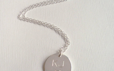 Mens Engraved Monogram Bike Necklace: Crafted for Your Journey