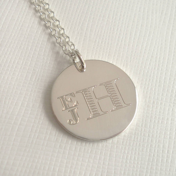 Mens Engraved Monogram Stacked Necklace - The Name Jewellery™