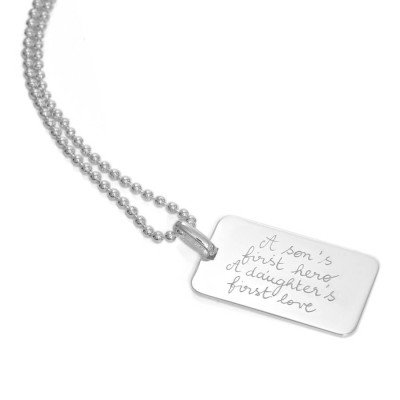 Mens Personalised Dog Tag Chain Necklace - The Name Jewellery™