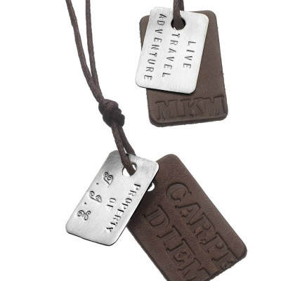 Personalised Mens Dog Tag Necklace - The Name Jewellery™